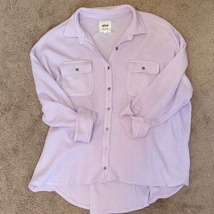 Aerie LumberJane Waffle Button Down